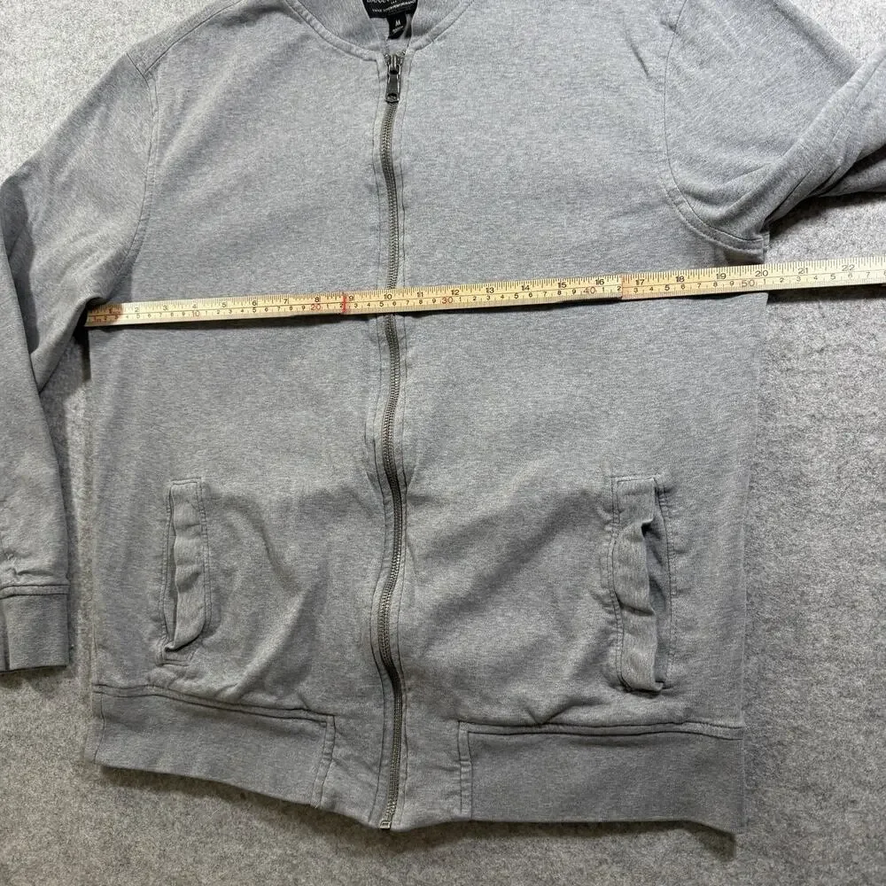 Banana Republic Luxe Touch Performance Bomber Jacket Mens M Gray Full Zip